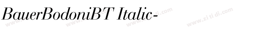 BauerBodoniBT Italic字体转换